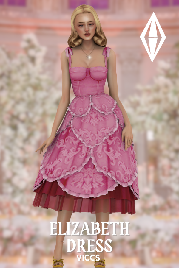 Maxis Match VICCS_ELIZABETH DRESS (TEEN ELDER) by viccs - The Sims 4 Custom Content