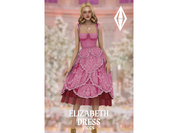 Sims 4 Maxis Match Celebrations CC: VICCS_ELIZABETH DRESS (TEEN-ELDER)