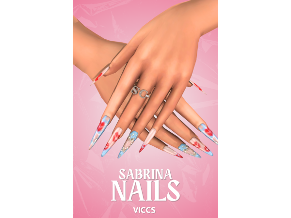 Alpha VICCS_SABRINA NAILS (TEEN ELDER) - The Sims 4 Custom Content