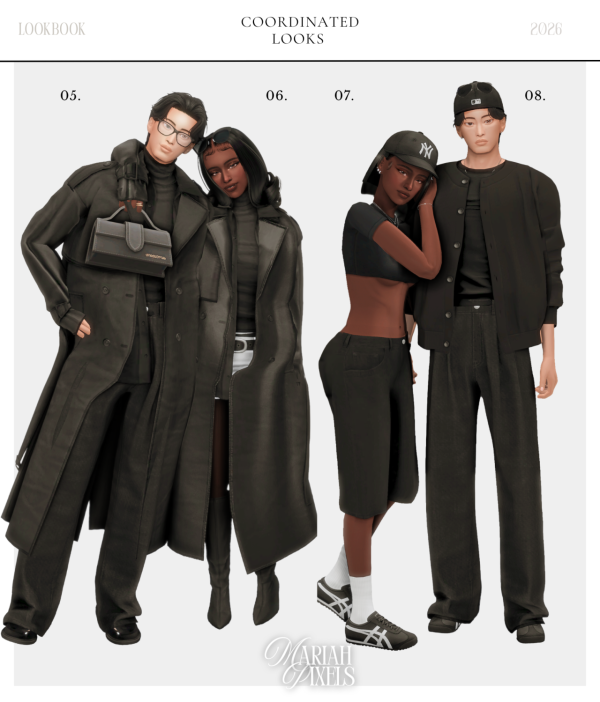 Mix Coordinated Looks by simsfinds - The Sims 4 Custom Content