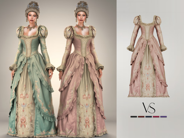 Alpha Rococo Gown - The Sims 4 Custom Content