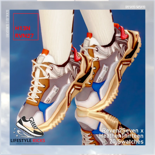Alpha Child's Heel Art Chunky Sole Lifestyle Streetwear Shoe by simsfinds - The Sims 4 Custom Content