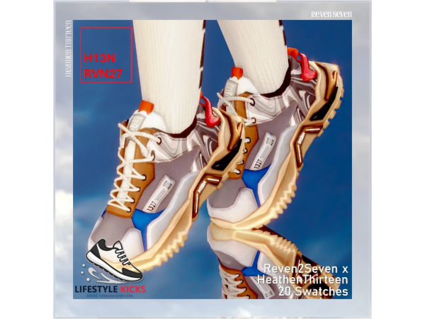 Child's Heel Art Chunky Sole Lifestyle Streetwear Shoe By heathenthirteen