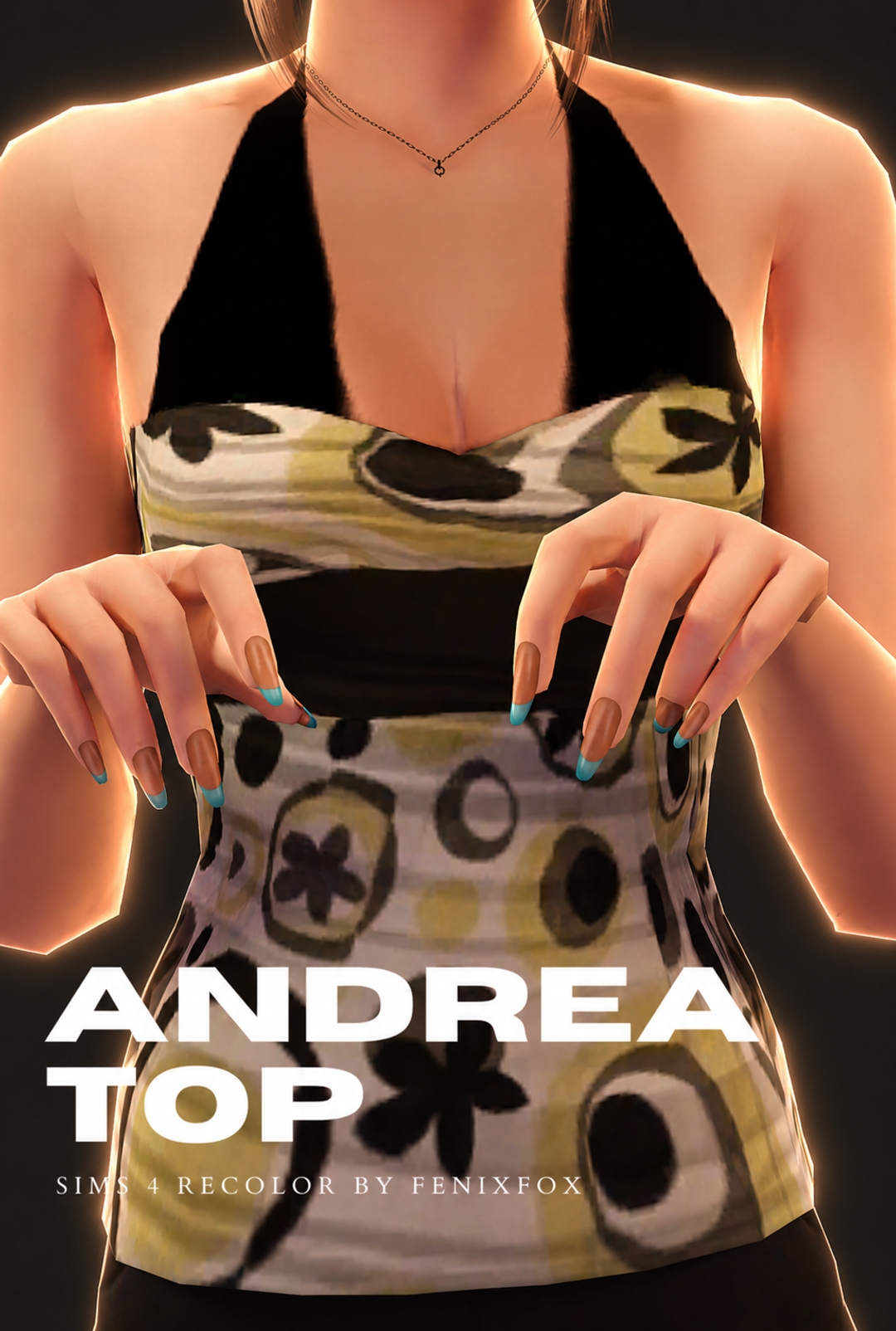 Mix Andrea Top by fenixfox - The Sims 4 Custom Content