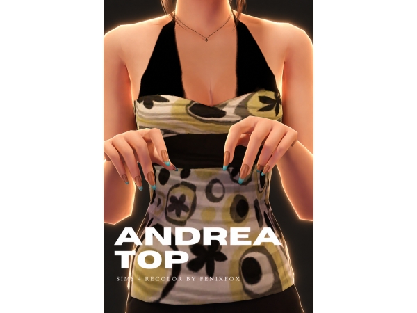 Mix Andrea Top - The Sims 4 Custom Content