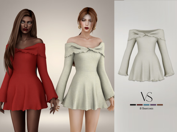 Alpha Becca Set Dress - The Sims 4 Custom Content