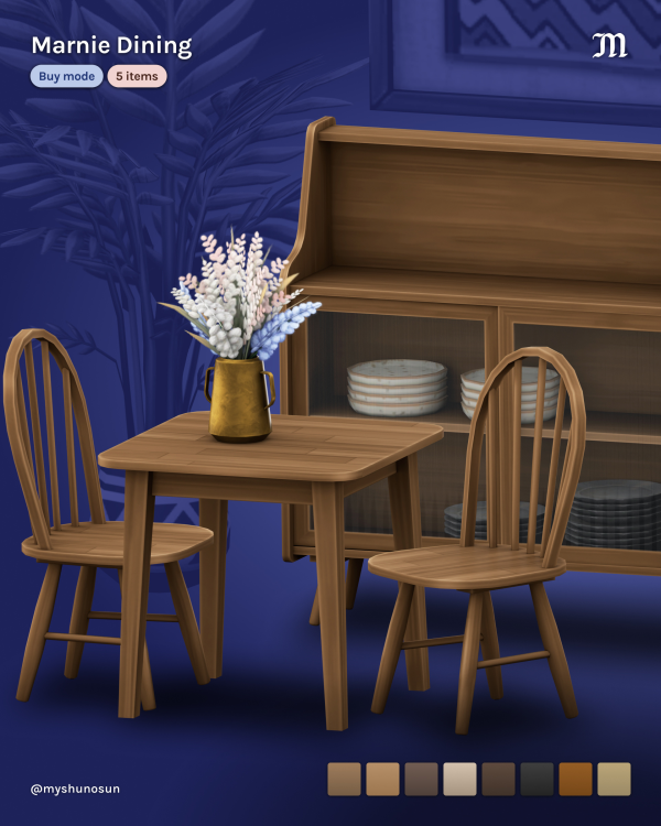 Maxis Match Marnie Dining by simsfinds - The Sims 4 Custom Content