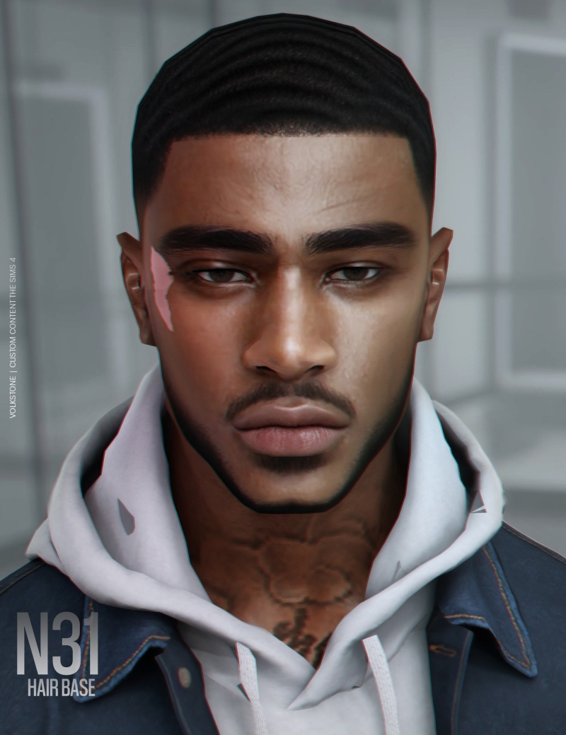 Alpha HAIR BASE N31 (FREE) by volkstonesims - The Sims 4 Custom Content