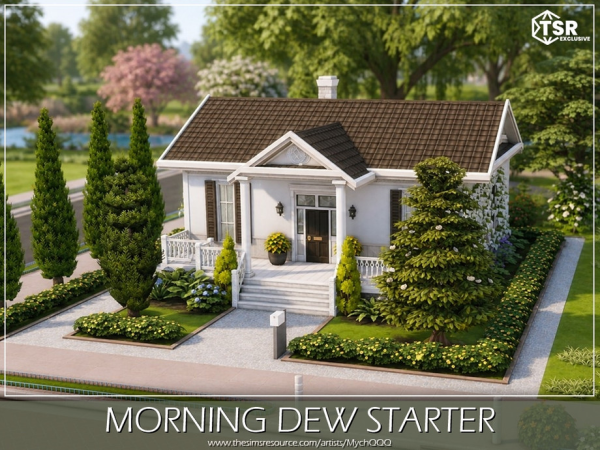 Sims 4 Maxis Match Simple Houses CC: Morning Dew Starter by MychQQQ