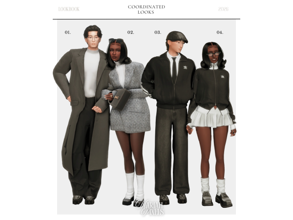 Mix Coordinated Looks by Mariahpixels - The Sims 4 Custom Content