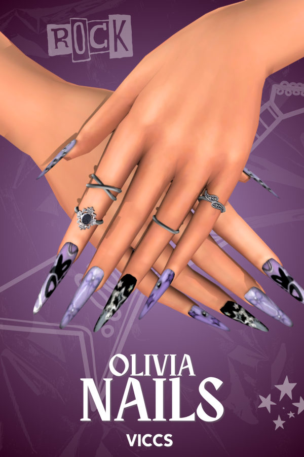 Alpha ICCS_OLIVIA NAILS (TEEN ELDER) by viccs - The Sims 4 Custom Content