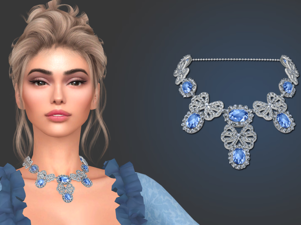 Alpha Rococo necklace - The Sims 4 Custom Content
