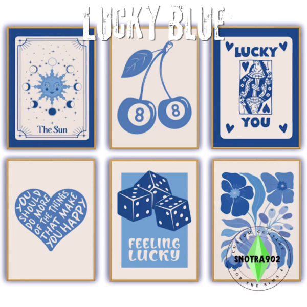 Mix Lucky Blue by simsfinds - The Sims 4 Custom Content