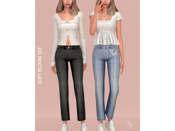 Alpha Soft Bloom Set by Simsessentials - The Sims 4 Custom Content
