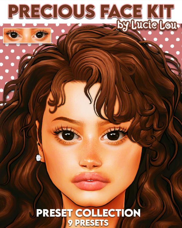 Mix Precious face kit by simsfinds - The Sims 4 Custom Content