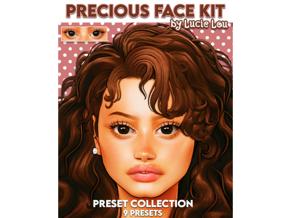 Sims 4 Maxis Mix Face Presets CC: Precious face kit by LucieLouSims