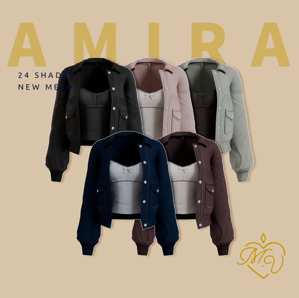 Maxis Match Amira Jacket by simsfinds - The Sims 4 Custom Content