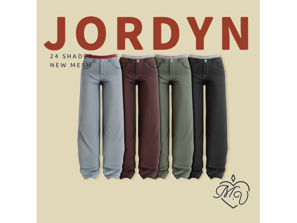 Sims 4 Maxis Match Pantalones Vaqueros de Mujer CC: Jordyn Pants by Miss.Valentine