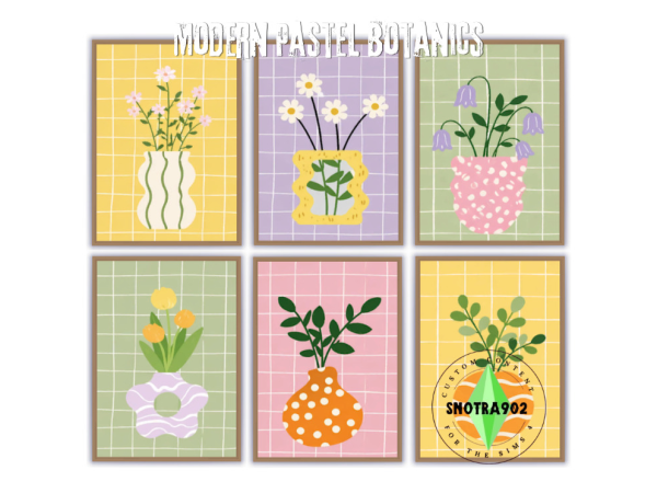 Maxis Match Modern Pastel Botanics by Snotra902 - The Sims 4 Custom Content