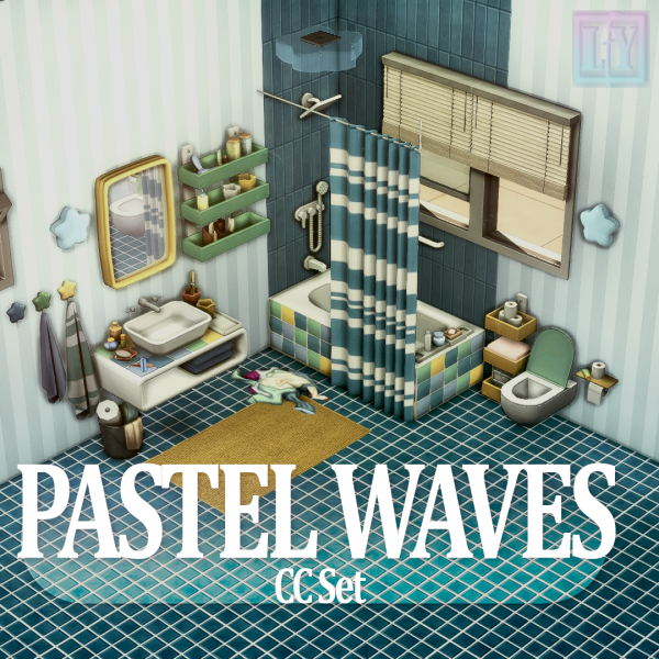Maxis Match Pastel Waves by simsfinds - The Sims 4 Custom Content