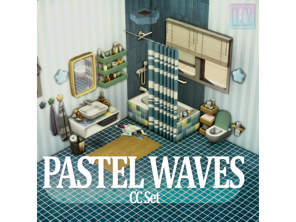 Maxis Match Pastel Waves by LuuFORYou - The Sims 4 Custom Content