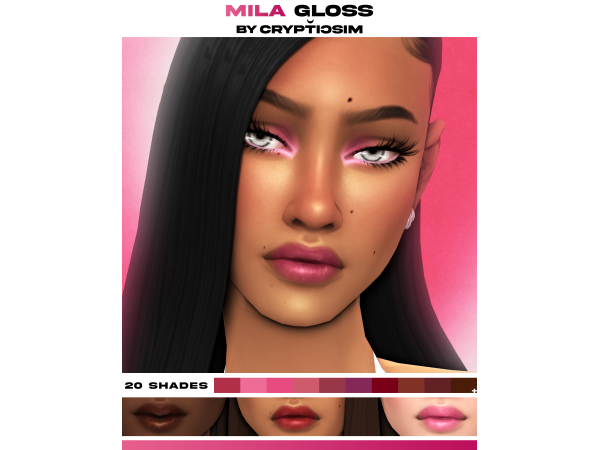 Maxis Match mila gloss by crypticsim - The Sims 4 Custom Content