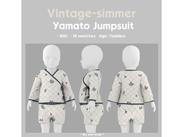 Alpha Yamato Kimono Set simmer by vintage - The Sims 4 Custom Content
