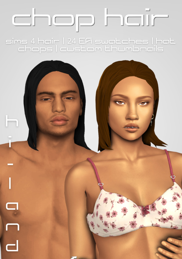 Maxis Match chop hair by simsfinds - The Sims 4 Custom Content