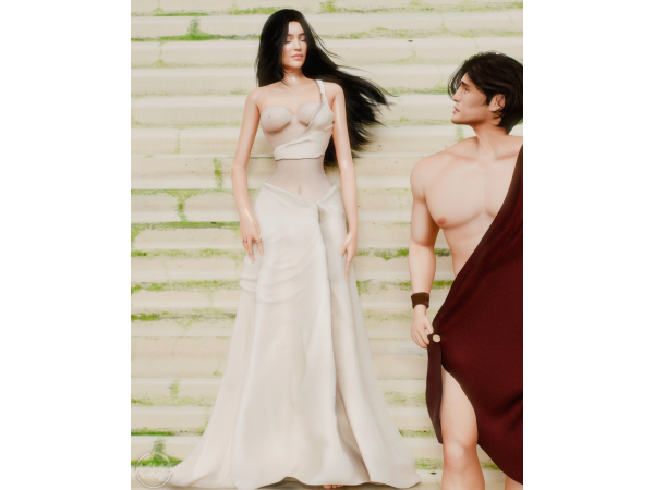 Alpha 2026 MET GALA ETHEREAL CORSET GOWN by Makemysims - The Sims 4 Custom Content