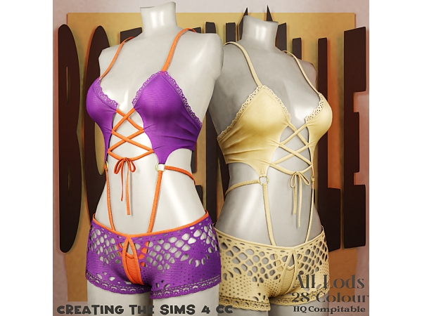 Alpha Boe_Lily Gaesya Outfit Lace - The Sims 4 Custom Content