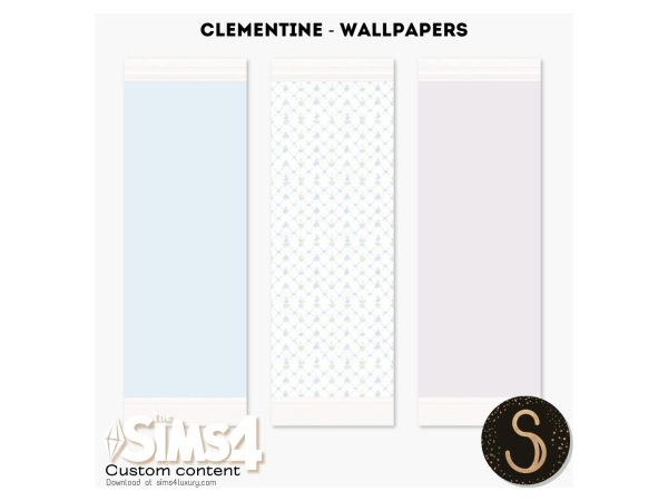 Mix Sims4Luxury Clementine Wallpapers - The Sims 4 Custom Content