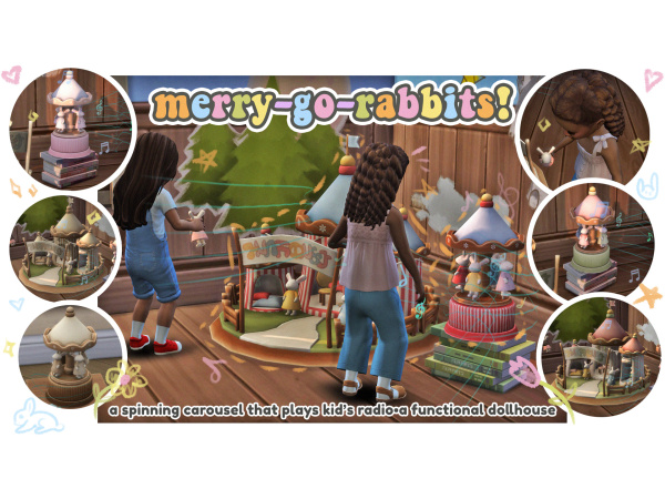 Maxis Match Merry Go Rabbits by Tamsie - The Sims 4 Custom Content