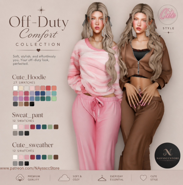 Alpha Off Duty Comfort Collection by simsfinds - The Sims 4 Custom Content
