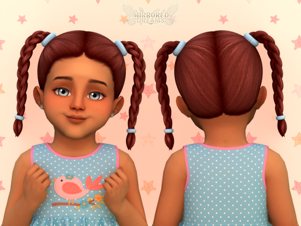 Maxis Match Cecilia's Hair Hair Elastic Colors - The Sims 4 Custom Content