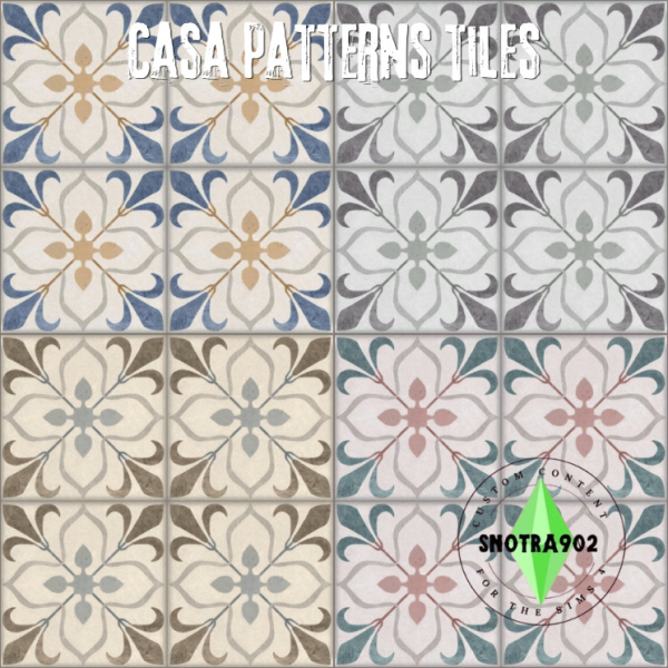 Mix Casa Patterns Tiles by simsfinds - The Sims 4 Custom Content
