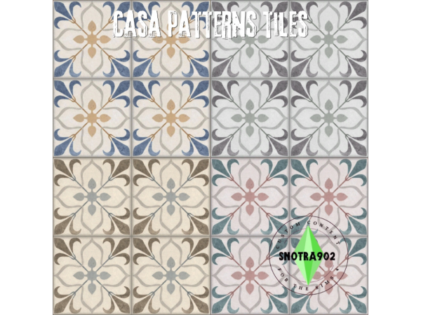 Mix Casa Patterns Tiles by Snotra902 - The Sims 4 Custom Content