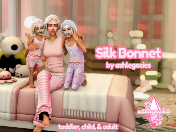 Mix Silk Bonnets - The Sims 4 Custom Content