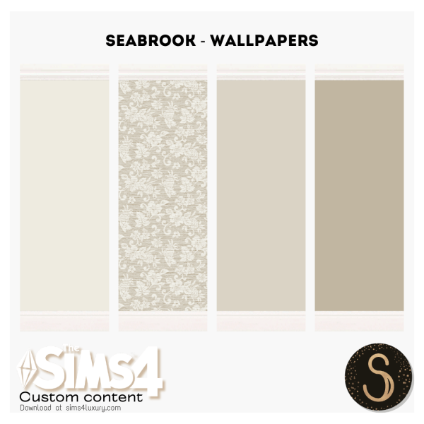 Mix Sims4Luxury Seabrook Wallpapers by simsfinds - The Sims 4 Custom Content