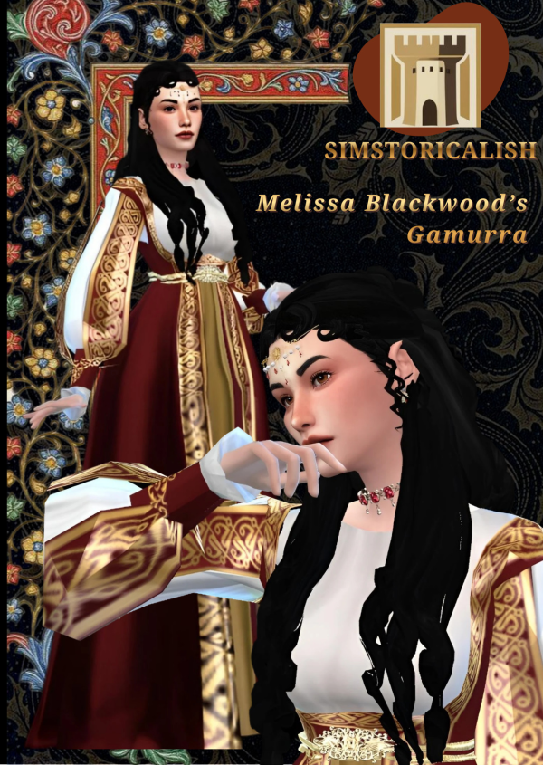 Maxis Match [Simstoricalish] Melissa Blackwood's Gamurra by simsfinds - The Sims 4 Custom Content