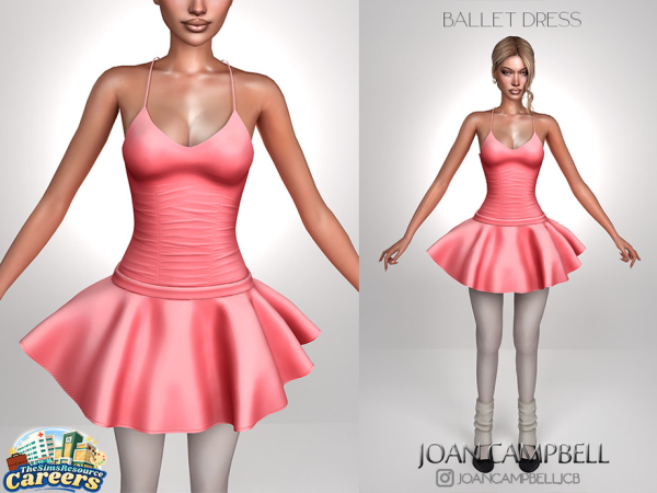 Alpha BALLET DRESS by Joan_Campbell_Beauty_ - The Sims 4 Custom Content