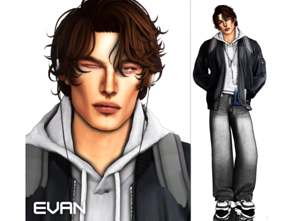 Sims 4 Maxis Mix Sims CC: Evan by mouseemickey22