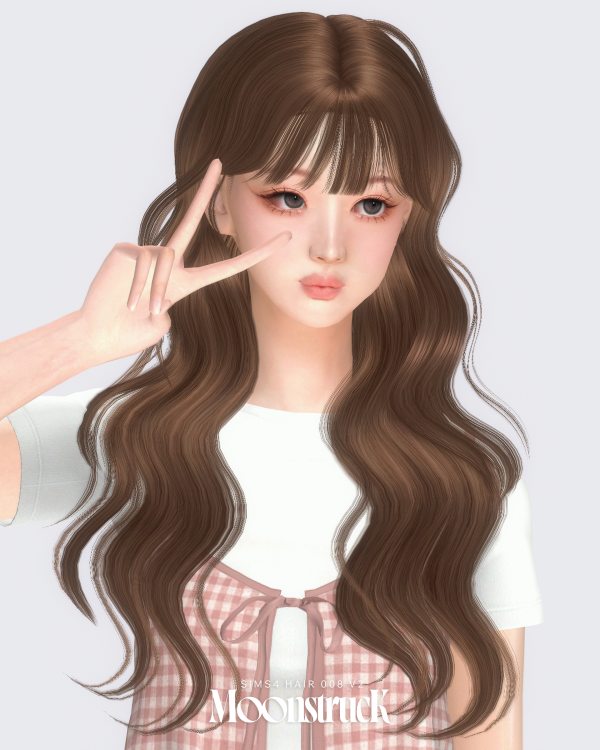 Alpha HAIR_NO_008_V2 by simsfinds - The Sims 4 Custom Content