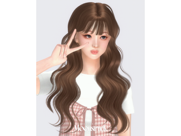 Alpha HAIR_NO_008_V2 by MoonstrucK_3D - The Sims 4 Custom Content