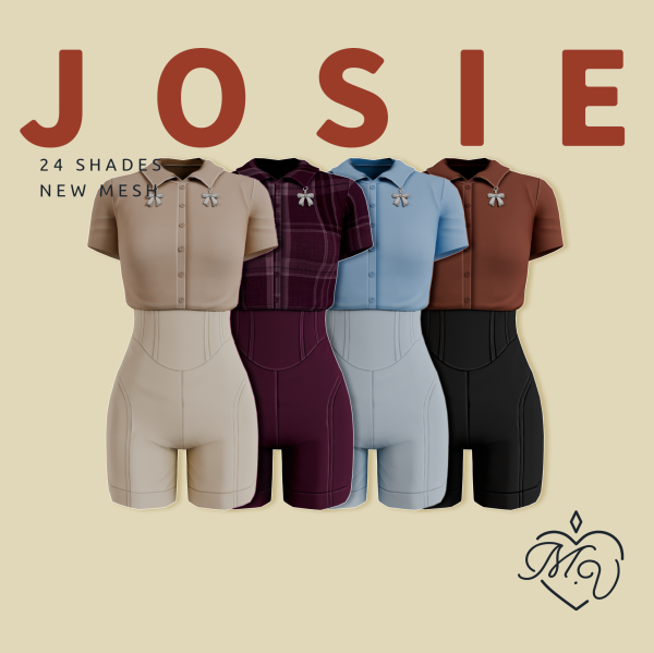 Maxis Match Josie Outfit by simsfinds - The Sims 4 Custom Content