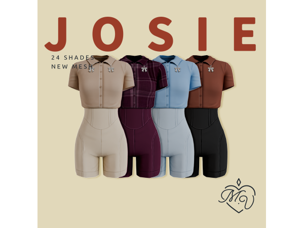 Maxis Match Josie Outfit by MissValentine - The Sims 4 Custom Content