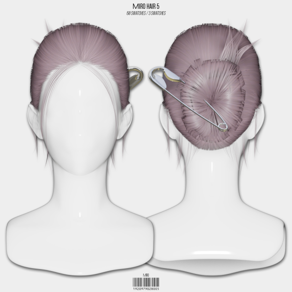 Alpha MIRO Hair 5 by simsfinds - The Sims 4 Custom Content