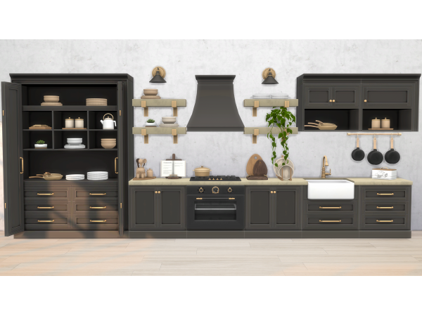 Maxis Match Modern Farm Kitchen Part 2 - The Sims 4 Custom Content