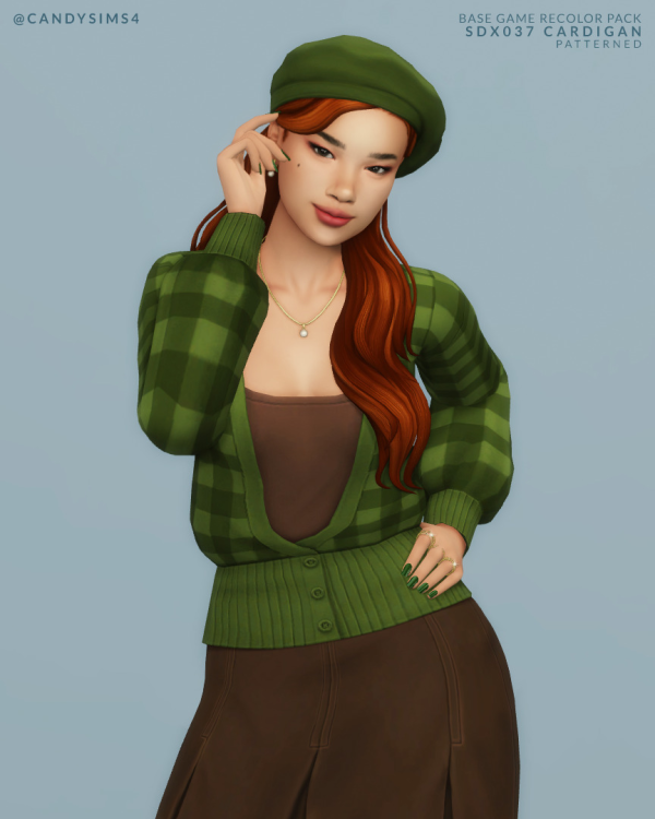 Maxis Match BASE GAME RECOLOR PACK SDX037 CARDIGAN by simsfinds - The Sims 4 Custom Content