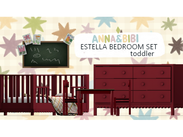 Maxis Match Estella Bedroom Set Toddler by anna_bibi - The Sims 4 Custom Content