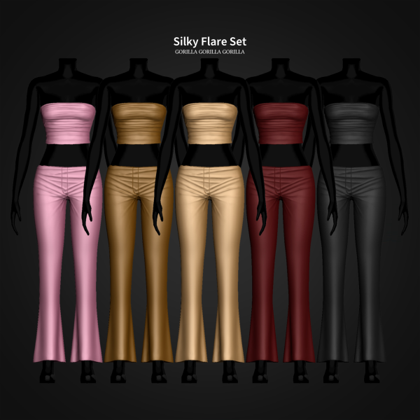 Alpha Silky Flare Set by simsfinds - The Sims 4 Custom Content